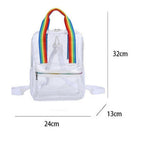 Waterproof PVC Backpack Purse with Clear Design, Durable and Stylish, Perfect for Travel, School, and Everyday Use School Bag Summer Waterproof PVC Beach Bag - SJB-DIAMOND ELITES