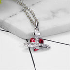 Saturn Stud Earrings and Necklace Pi-Mart