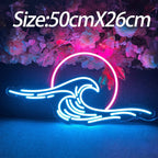 Neon Sign Mountain and Flow Water Led Lamp Pi-Mart