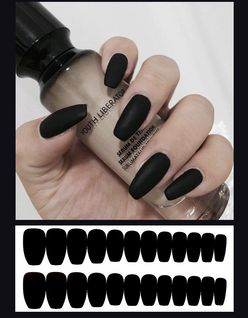 Frosted ballet fake nails Pi-Mart