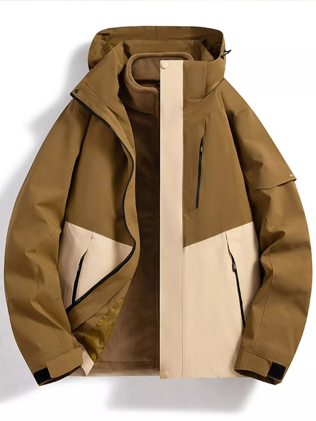 AquaGuard Men's All-Weather Zip Hoodie Plus Sizes THRIXINE