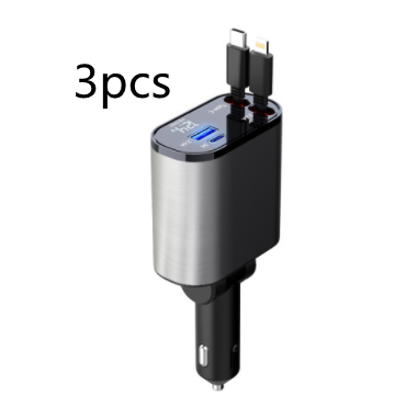 Metal Car Charger 100W Super Fast Charging Car Cigarette Lighter USB And TYPE-C Adapter Pi-Mart