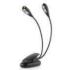 Super Adjustable Goosenecks Clip LED Lamp For Book Reading With Stand And Double Ligh  Rechargeable 12 LED Warm Book Light, Clip On Bed Reading Light, Music Stand Lamp, 2 Brightness & 2 Goosenecks Light Up 2 Full Pages. Perfect For Bookworms, Kids & Music - SJB-DIAMOND ELITES