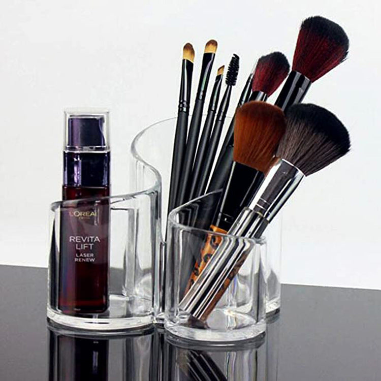 Transparent Acrylic Makeup Brush And Eyebrow Pencil Bucket Pi-Mart