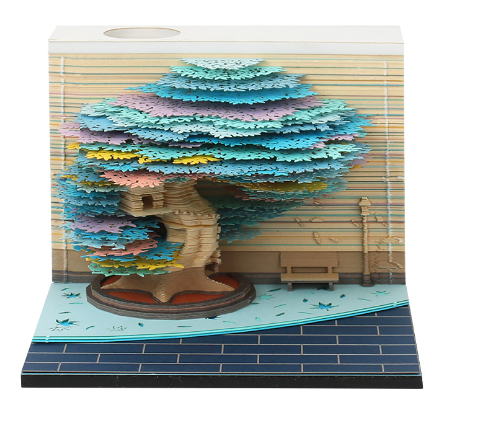 Tree House Paper Carving Notepad Creative Weekly Calendar Earth Calendar