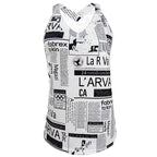 Ladies' V-neck Casual Retro Newspaper Drawing Printed Camisole Vest - SJB-DIAMOND ELITES
