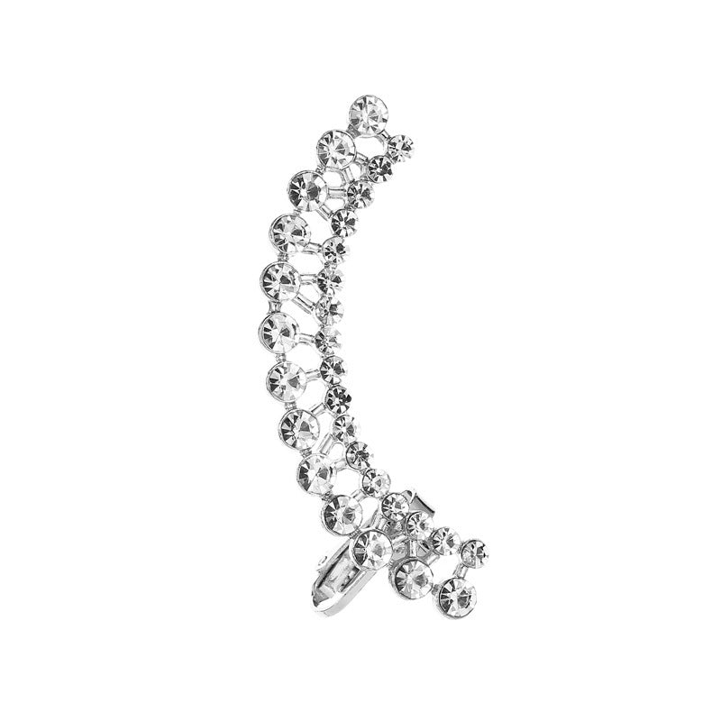 Elegant Crystal Butterfly Flower Ear Clips – Chic &amp; Feminine Statement Piece Pi-Mart