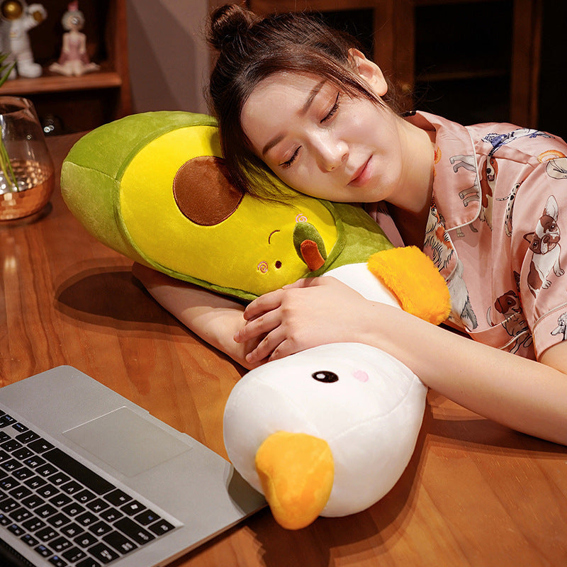 Cartoon Fruit Banana Avocado Big White Goose Doll Toy Pi-Mart