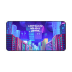 Cyber City Desk Mat — 'LootQuake Holiday Series' Gaming Mousepad Lootquake LLC