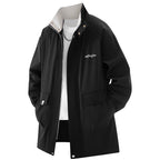 Men's Plus-Size Mid-Length Casual Trench Coat Pi-Mart