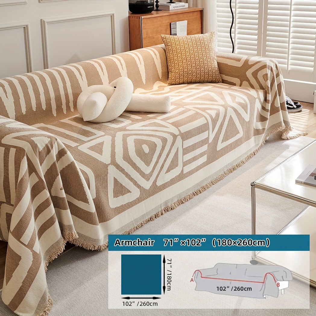 1pc Boho Style Sofa Cover, Anti Pet Scratch Couch Cover, Y Non-Slip Sofa Slipcover Furniture Protector, for Bedroom Living Room Home Decor Couch Cover Blanket Sofa Cover Blanket Sofa Throw Blanket