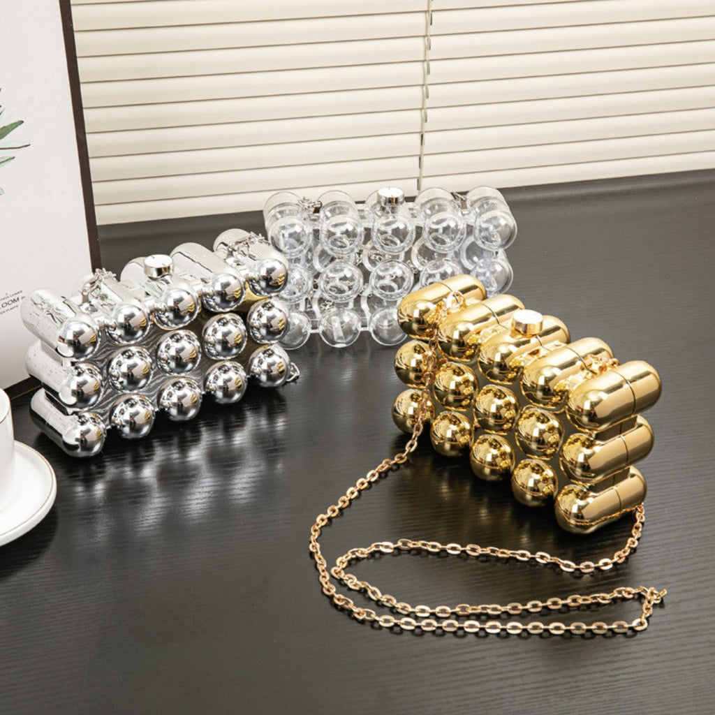 Acrylic Bag, Fashion Polka Dot Crossbody Prom Bag, Party Purse, Prom Bags Clutch