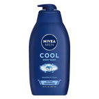 NIVEA MEN Cool Body Wash with Icy Menthol, Men Body Wash, 30 Fl Oz Bottle
