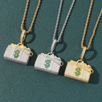 Hip-hop Pendant With Micro-inlaid Zircon On The Dollar Packet Pi-Mart