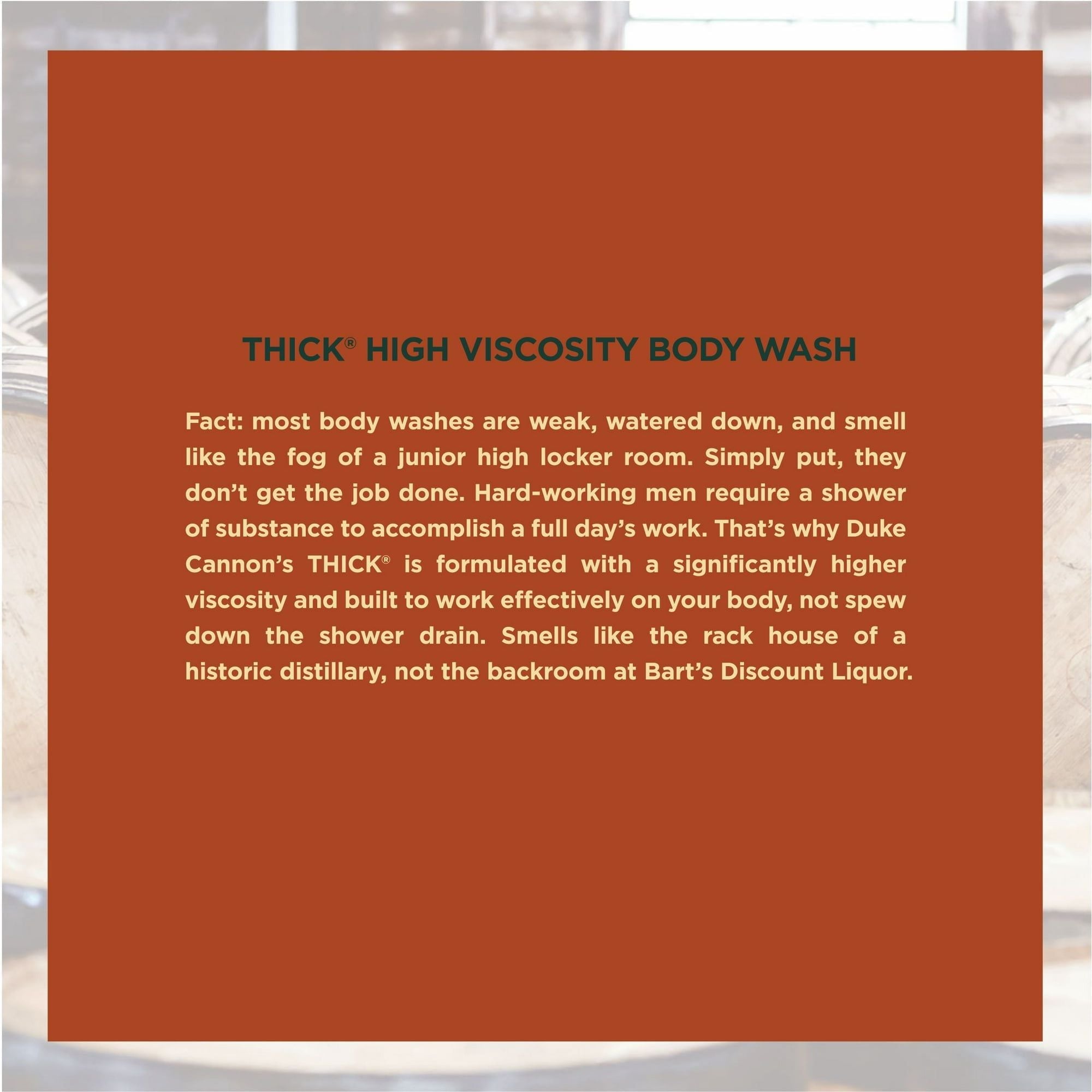 Duke Cannon Thick Body Wash - Bourbon - Oak Barrel & Amber Scent, 17.5 oz, 1 Bottle EasyOptionXY LLC