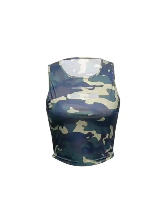Ladies' Camouflage Chest Hollow Out Fashionable Slimming Camisole Vest - SJB-DIAMOND ELITES
