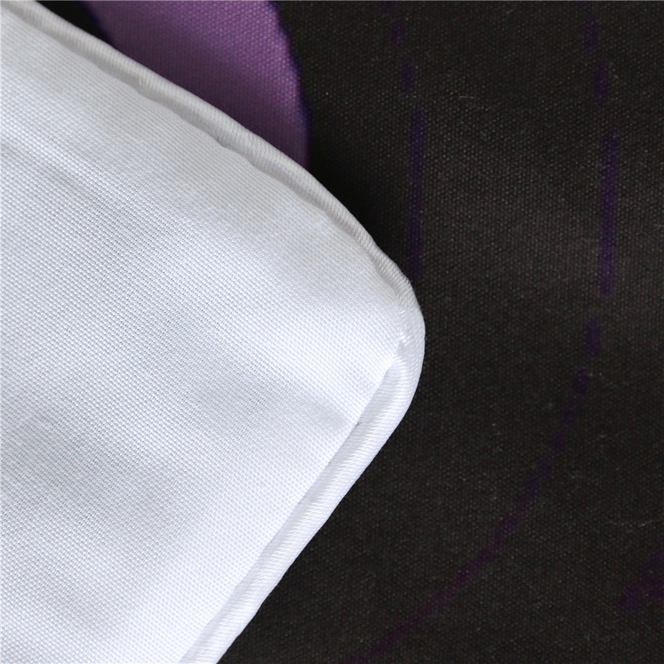Purple crochet quilt cover three-piece bedding set Pi-Mart