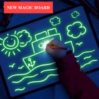 A3 A4 A5 Kids Luminous Drawing Board with Light-Fun Magic Sketchpad Draw Tablet Fluorescent Pen Russian English Light Up Toys - SJB-DIAMOND ELITES