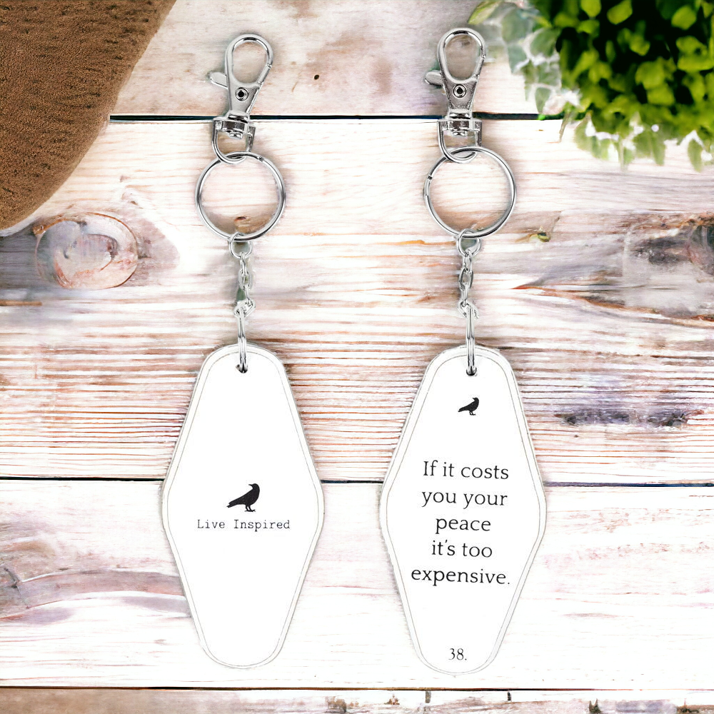 Wooden Inspirational Key Chains Reversible Heavy Duty Motivational Quotes Keyring Set 10 Plus Styles BandsCo Straps