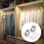 Motion Sensor LED Light Strips for Wardrobe, Bathroom, Stairs (6.5 feet) Pi-Mart