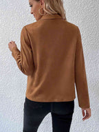 Classic Minimalist Collared Long Sleeve Jacket for Women – Minimalist & Lightweight Everyday Outerwear Stevvex