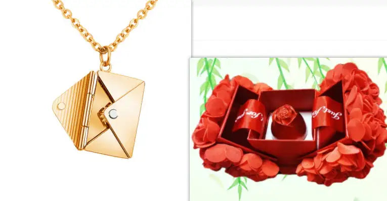 Fashion Jewelry Envelop Necklace Women Lover Letter Pendant Best Gifts For Girlfriend Lootquake LLC