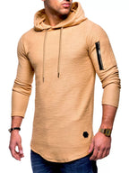 Men's Plus Size Casual Slim Fit Long Sleeve Hoodie THRIXINE