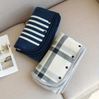 1pc Cozy Polar Fleece Shawl Blanket - Soft Double Layer Thick Plaid Pattern, Warm Autumn and Winter Wearable Throw Blanket for Office, Home, and Outdoor - Perfect for Chilly Days and Gift Giving