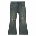 Cotton Retro Make Old Ripped Loose Micro-flared Trousers Jeans Lootquake LLC