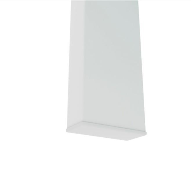 White Glass Coffee Table - Modern Clear Center Table for Living Room 39.37x23.62x17.70 Inches
