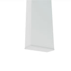White Glass Coffee Table - Modern Clear Center Table for Living Room 39.37x23.62x17.70 Inches