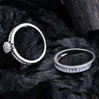 Baguette Zircon Row Diamond Ring Women's Silver