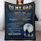 Gifts Of Blanket For Dad, Gifts From Daughter - Best Dad Ever Gifts - Idea Gift For Dad, Funny Birthday Gifts, Gifts For Daddy, Gifts For Dad Who Wants Nothing - Father's Day Gifts Of Blankets