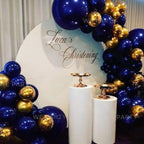 85pcs Navy Blue Gold Balloons Garland Arch Kit Perfect Sequins Balloons For Baby Shower Wedding Birthday Party Decor Bridal showers Office Party Gender Reveals Stevvex