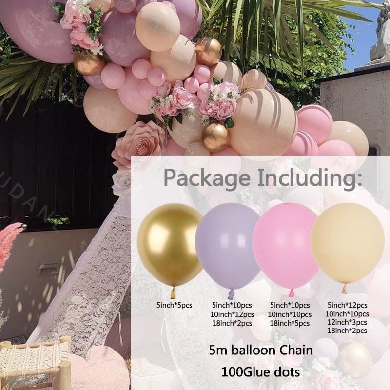 85Pcs Purple Pink Balloon Arch Garland For Festival Family Engagement Wedding Birthday Theme Anniversary Celebration Decoration For Party Stevvex