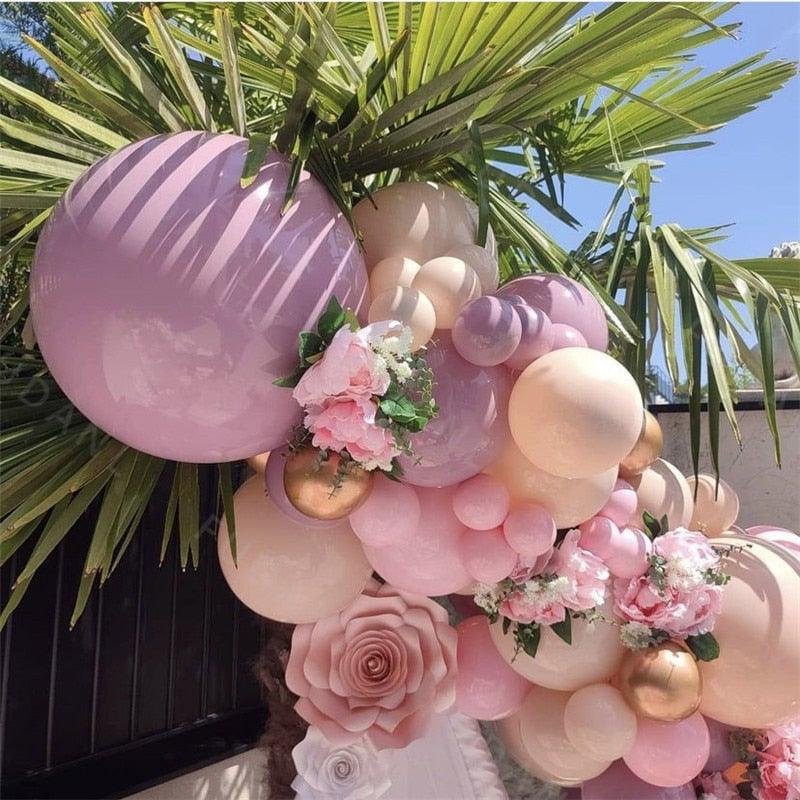 85Pcs Purple Pink Balloon Arch Garland For Festival Family Engagement Wedding Birthday Theme Anniversary Celebration Decoration For Party Stevvex