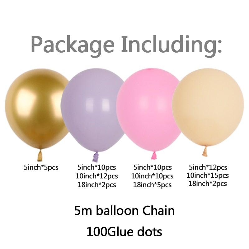 85Pcs Purple Pink Balloon Arch Garland For Festival Family Engagement Wedding Birthday Theme Anniversary Celebration Decoration For Party Stevvex