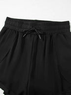 High Waisted Drawstring Swim Shorts THRIXINE