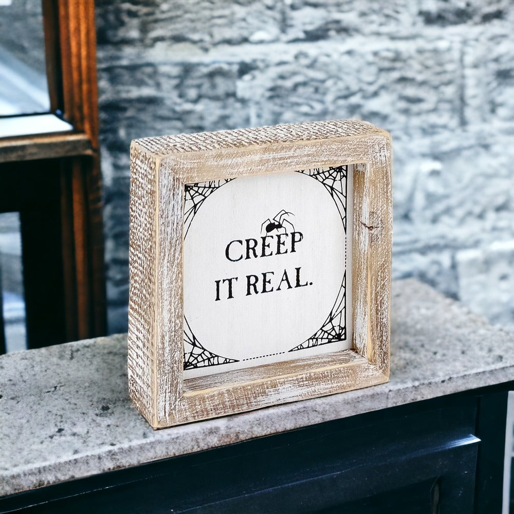 Reversible Double-Sided Fall And Halloween Sign, Autumn Color / Creep It Real BandsCo Straps