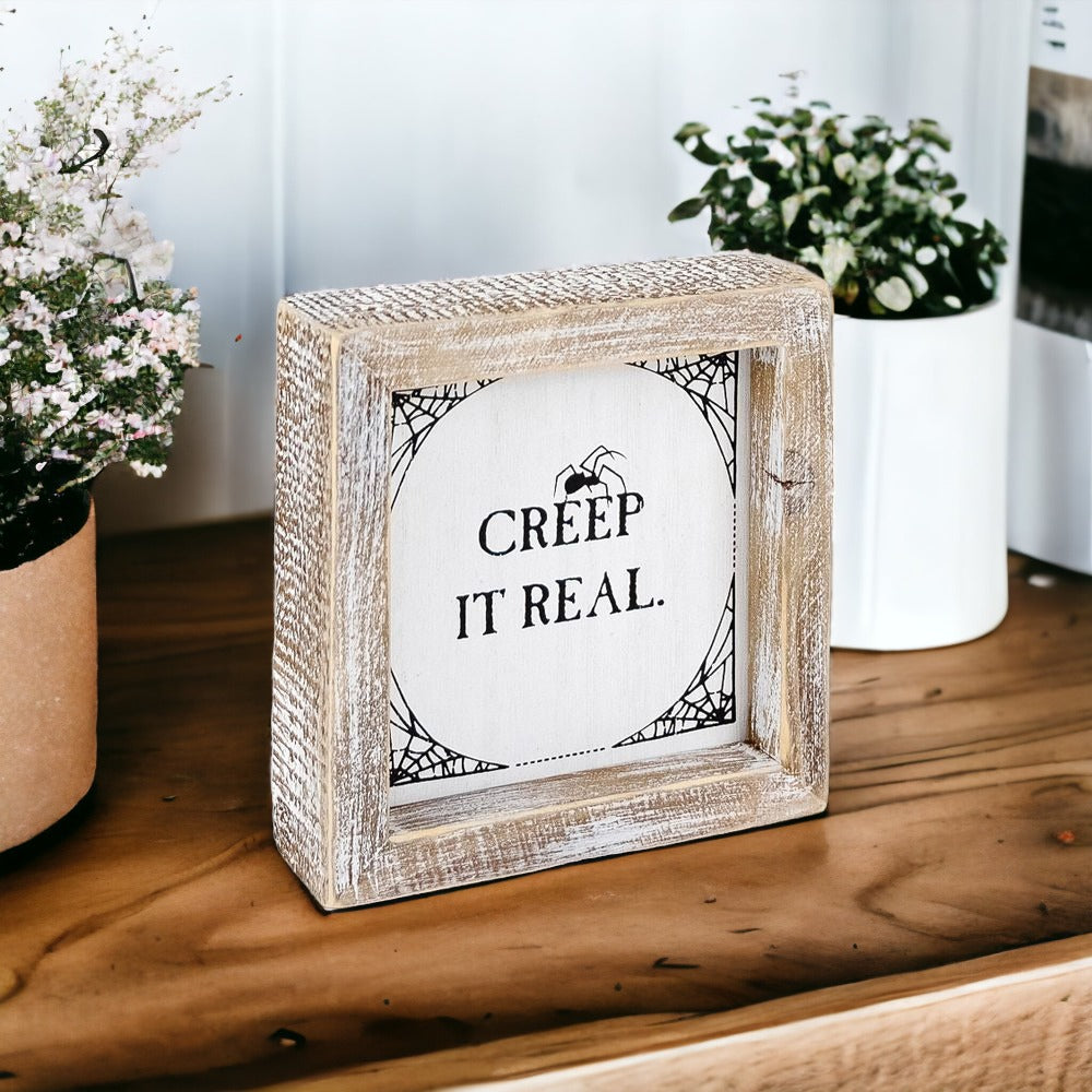 Reversible Double-Sided Fall And Halloween Sign, Autumn Color / Creep It Real BandsCo Straps