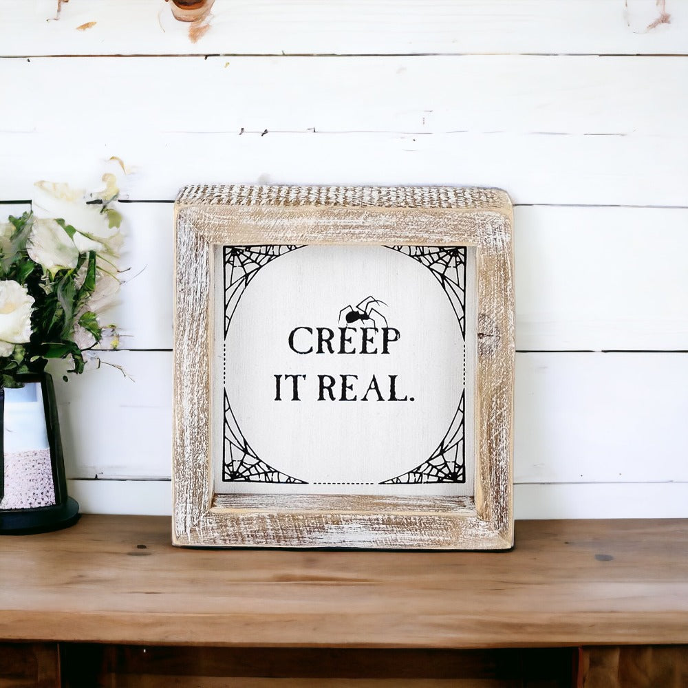 Reversible Double-Sided Fall And Halloween Sign, Autumn Color / Creep It Real BandsCo Straps