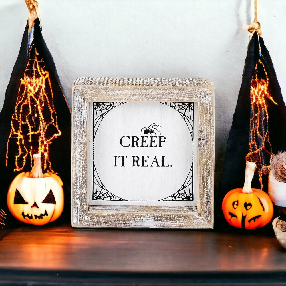 Reversible Double-Sided Fall And Halloween Sign, Autumn Color / Creep It Real BandsCo Straps