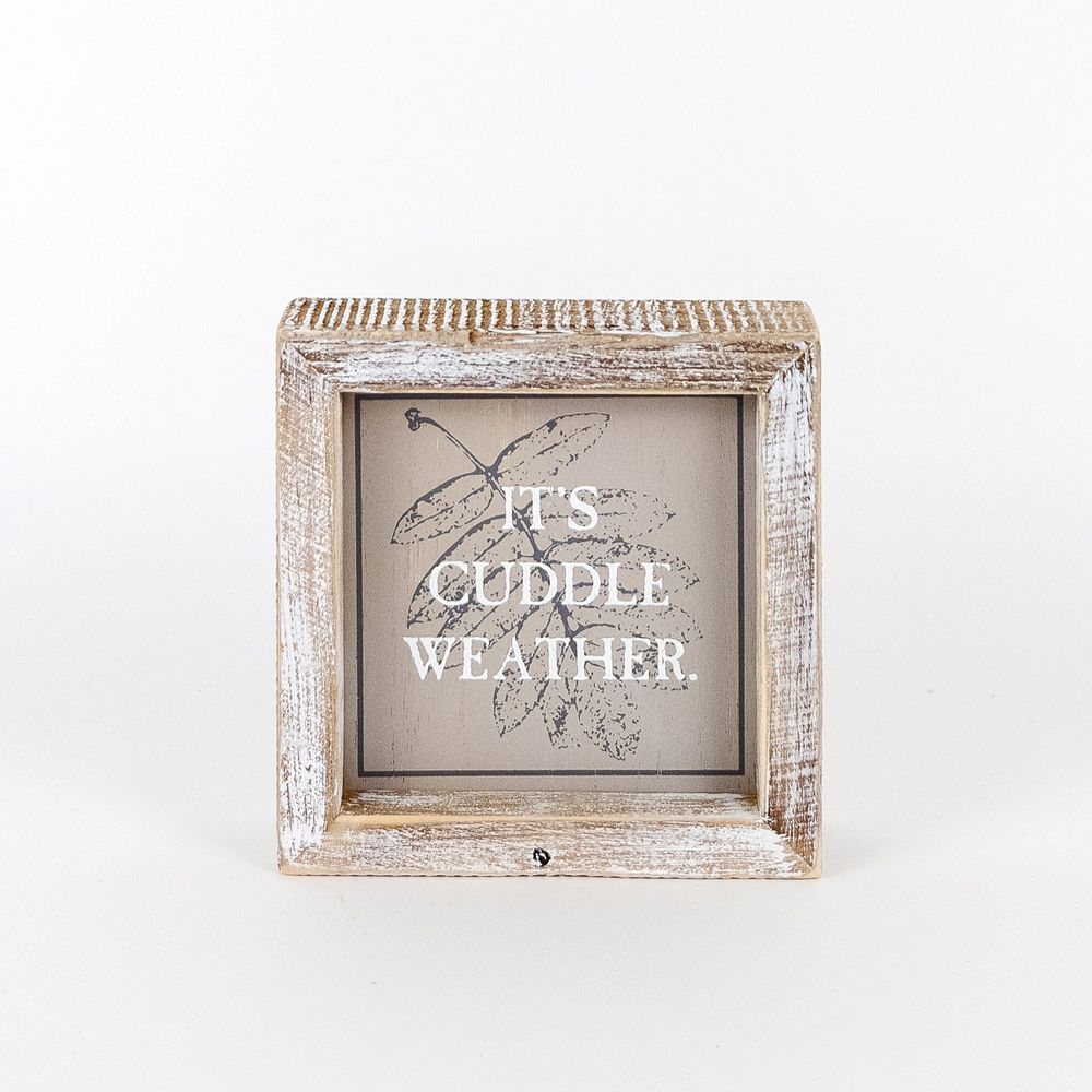 Double-Sided Fall Sign Hey Boo/It's Cuddle Weather Reversible Porch Decor BandsCo Straps