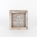 Double-Sided Fall Sign Hey Boo/It's Cuddle Weather Reversible Porch Decor BandsCo Straps