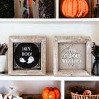 Double-Sided Fall Sign Hey Boo/It's Cuddle Weather Reversible Porch Decor BandsCo Straps