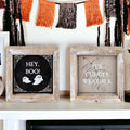 Double-Sided Fall Sign Hey Boo/It's Cuddle Weather Reversible Porch Decor BandsCo Straps