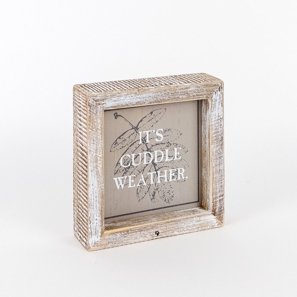 Double-Sided Fall Sign Hey Boo/It's Cuddle Weather Reversible Porch Decor BandsCo Straps