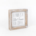 Cup Of Cheer Double Sided Coffee Bar Sign Holiday Winter Coffee Decor Red Mug Snowflake BandsCo Straps