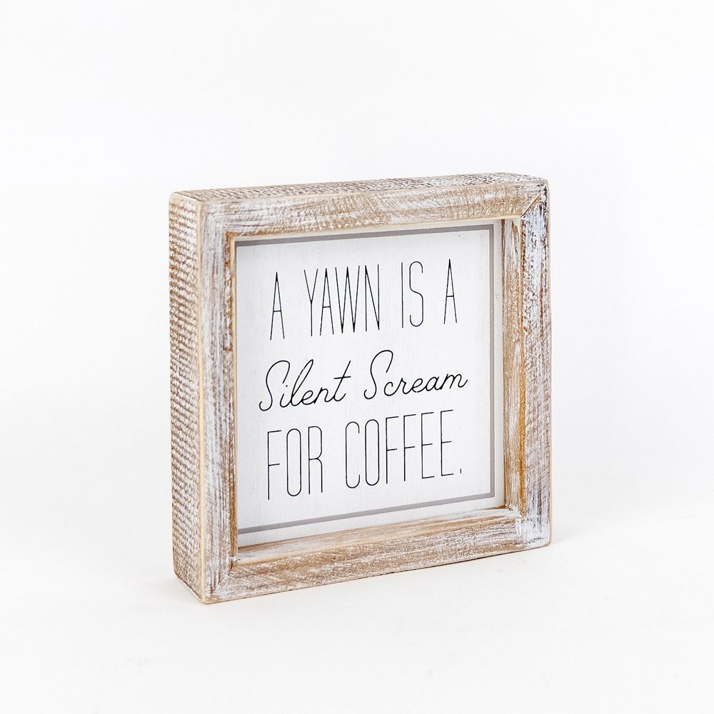 Cup Of Cheer Double Sided Coffee Bar Sign Holiday Winter Coffee Decor Red Mug Snowflake BandsCo Straps