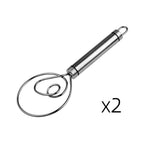 Stainless Steel Danish Flour Binocular Coil Mixer Manual Dough Mixer And Dough Tool Mixing Stick Pi-Mart